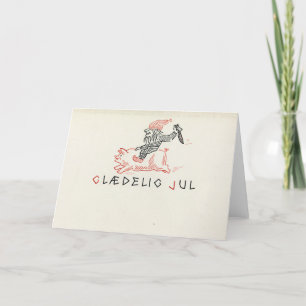 Vintage Christmas Card Norway   Glædelig Jul