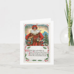 Vintage Christmas Card - Wishes Come and Wishes Go