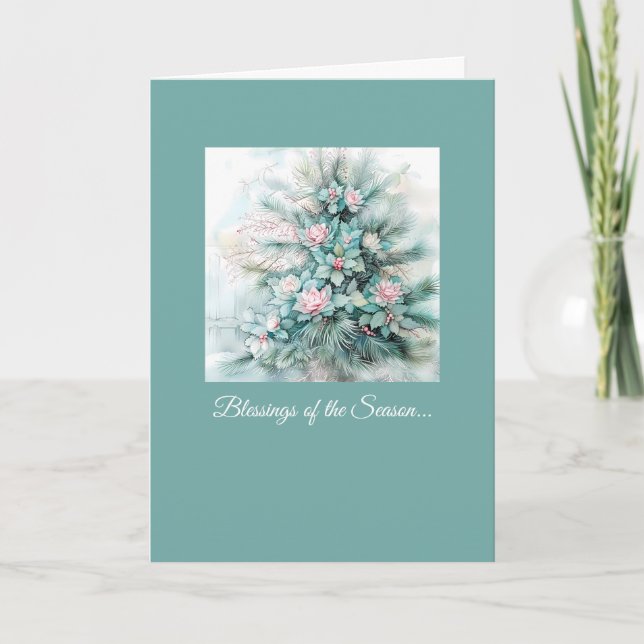 Vintage Christmas Card with Custom Text (Front)