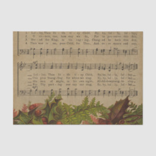 Vintage Christmas Carol Music Sheet