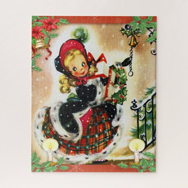Vintage Christmas Caroler Jigsaw Puzzle (Vertical)