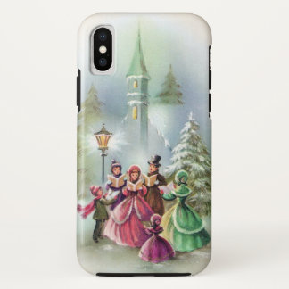 Vintage Christmas carolers phone case ten