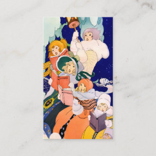 Vintage Christmas Carolers Under the Stars  Enclosure Card