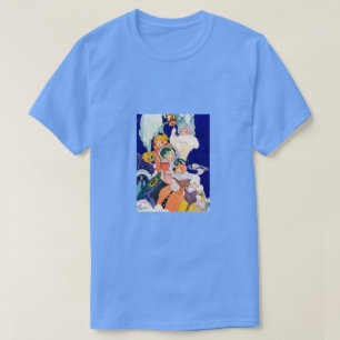 Vintage Christmas Carolers Under the Stars  T-Shirt