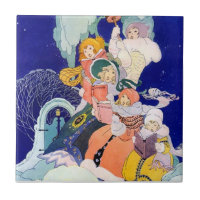 Vintage Christmas Carolers Under the Stars