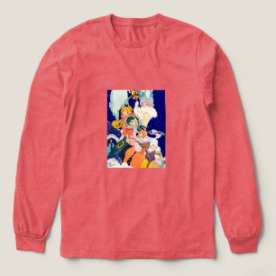 Vintage Christmas Carolers Under the Stars Tri-Blend Shirt