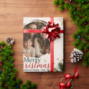 Vintage Christmas Carols photo Collage Wrapping Paper