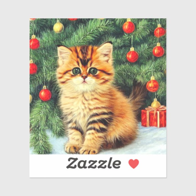 Vintage Christmas Cat (Sheet)