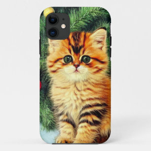 Vintage Christmas Cat Case-Mate iPhone Case