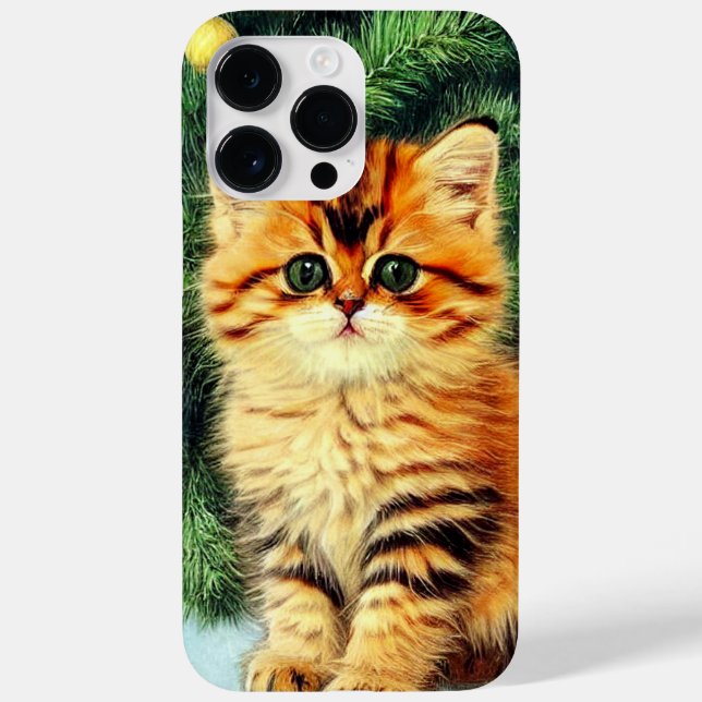 Vintage Christmas Cat Case-Mate iPhone Case (Back)