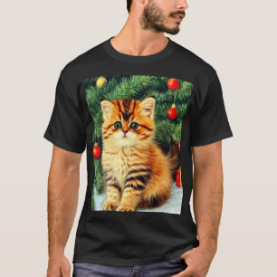 Vintage Christmas Cat T-Shirt