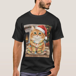 Vintage Christmas Cat T-Shirt