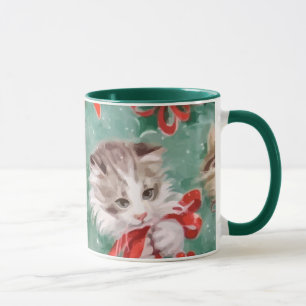 Vintage Christmas Cats Mug