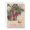 Vintage Christmas Cheer Puppy Holiday Card