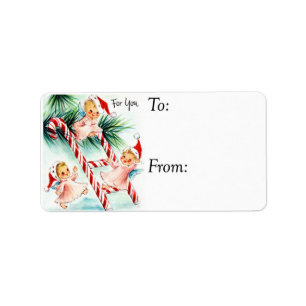 Vintage Christmas Cherubs Gift Tag