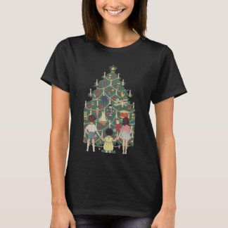 Vintage Christmas Children Around a Decorated Tree T-Shirt