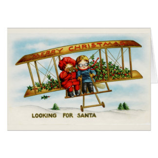 Vintage Christmas Children Looking For Santa