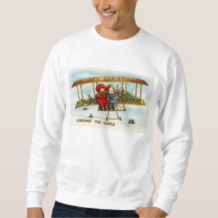 Vintage Christmas Children Looking For Santa Sweatshirt