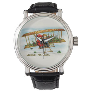 Vintage Christmas Children Looking For Santa Watch