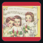 Vintage Christmas Choir Square Sticker<br><div class="desc">Beautiful Vintage Christmas Choir image.</div>