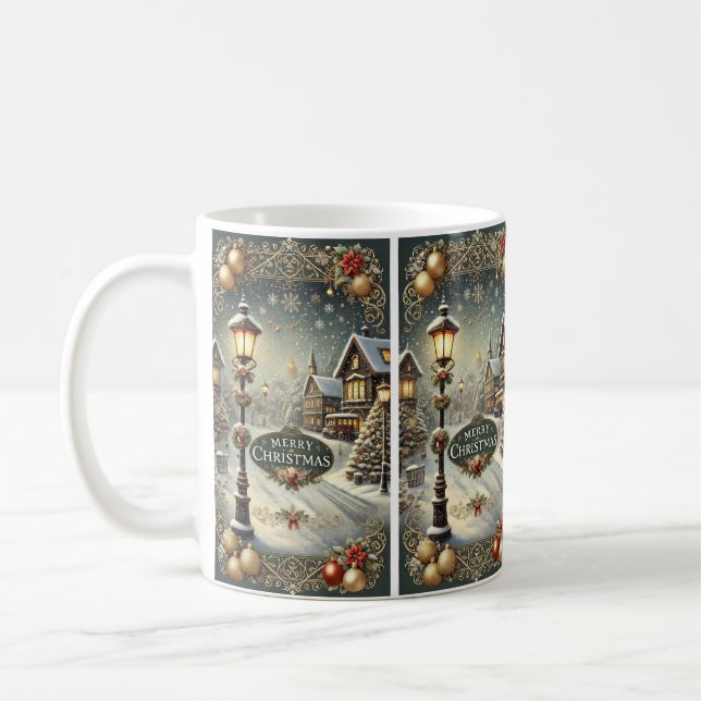 Vintage Christmas Coffee Mug (Left)