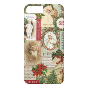 VINTAGE CHRISTMAS COLLAGE iPhone 8 PLUS/7 PLUS CASE
