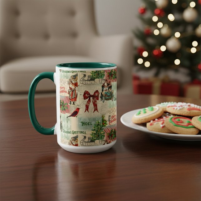 Vintage Christmas Collage Mug (Creator Uploaded)