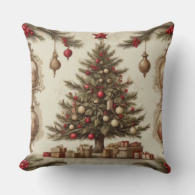 Vintage Christmas  Cushion (Front)