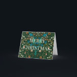 Vintage Christmas, Custom William Morris Holiday Card<br><div class="desc">An awesome elegant vintage William Morris Personalised Christmas card. Acorns and Oak Leaves pattern. Stand apart from the crowd with this unique one of a kind design insert your own Christmas message for added personalisation..</div>