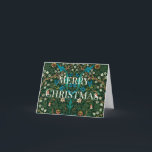 Vintage Christmas, Custom William Morris Holiday Card<br><div class="desc">An awesome elegant vintage William Morris Personalised Christmas card. Acorns and Oak Leaves pattern. Stand apart from the crowd with this unique one of a kind design insert your own Christmas message for added personalisation..</div>