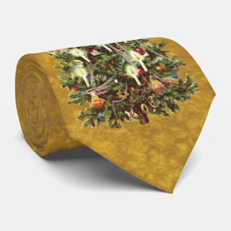 Vintage Christmas, Decorated Victorian Tree Tie