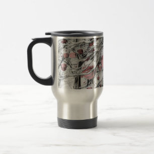 Vintage Christmas Decorations in Snowed Trees Travel Mug