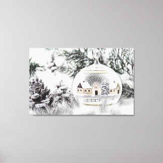 Vintage Christmas Decorations Ornaments Canvas Print