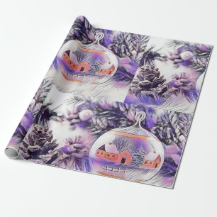 Vintage Christmas Decorations Ornaments Wrapping Paper