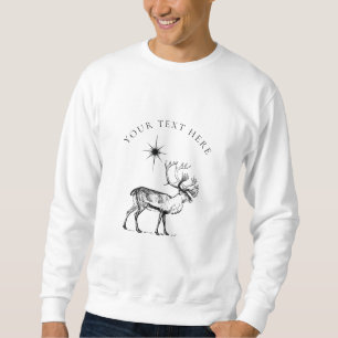 Vintage Christmas Deer & Star Custom Sweatshirt