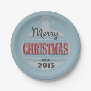 Vintage Christmas design Paper Plate