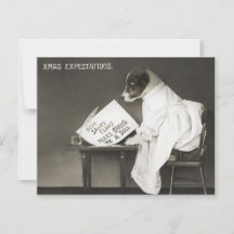 Vintage Christmas Dog Puppy Humour