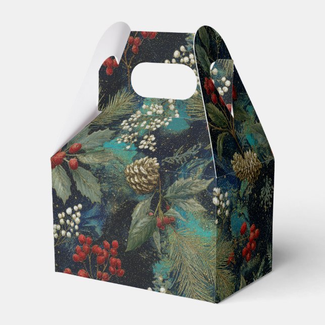 Vintage Christmas Elegant Sparkle II Favour Box (Front Side)