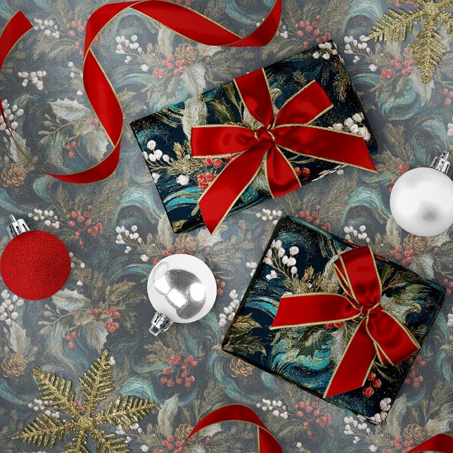 Vintage Christmas Elegant Sparkle Wrapping Paper (Creator Uploaded)