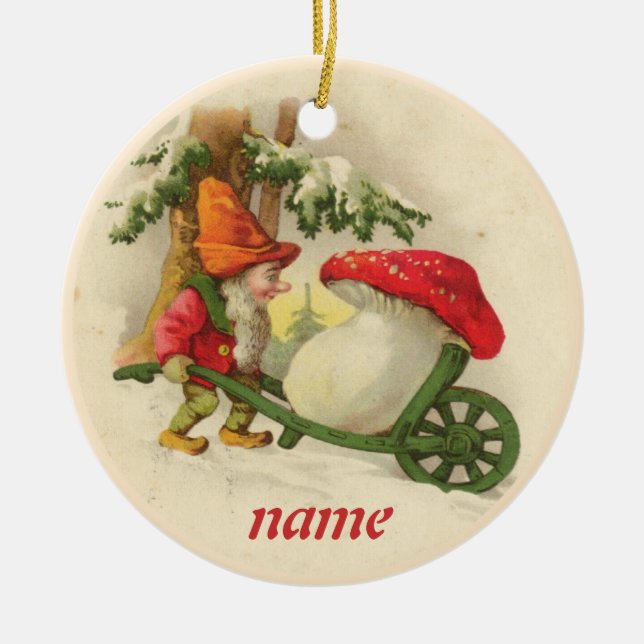 Vintage Christmas Elf Ornament (Front)