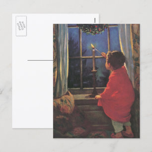 Vintage Christmas Eve by Jessie Willcox Smith Holiday Postcard