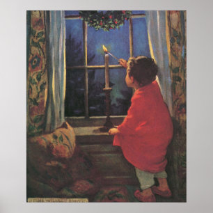 Vintage Christmas Eve by Jessie Willcox Smith Poster