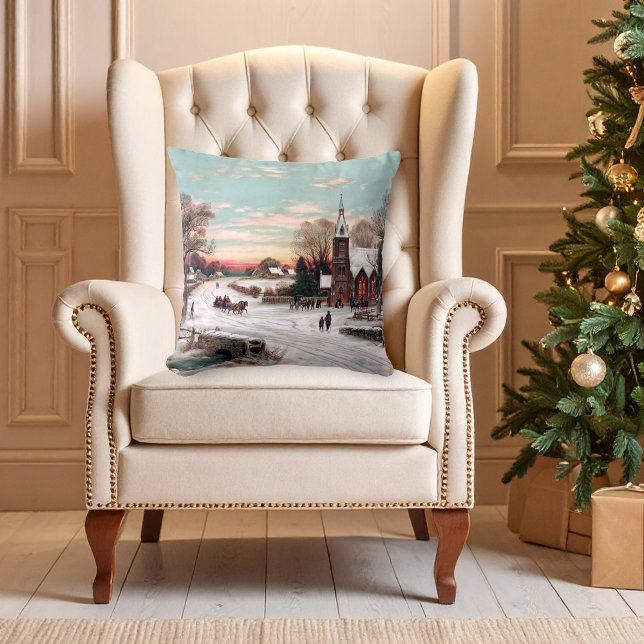 Vintage Christmas Eve Pillow (Creator Uploaded)