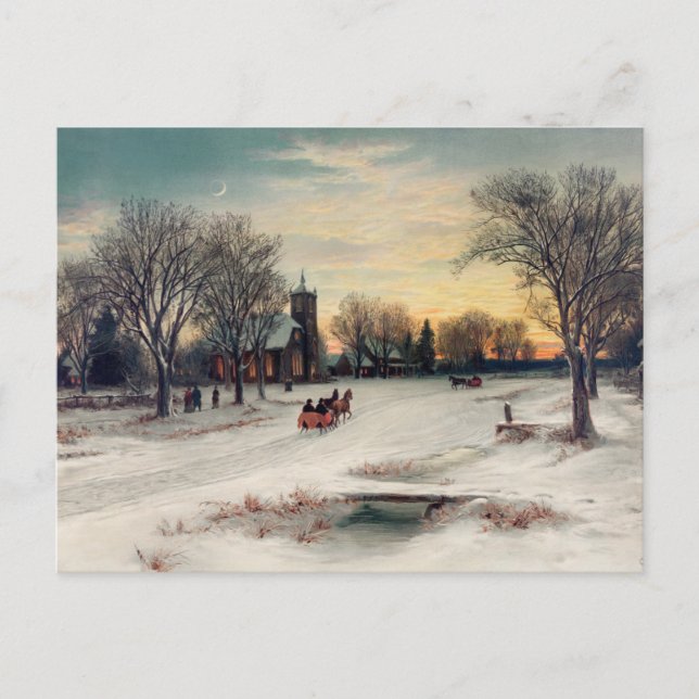 Vintage Christmas Eve Postcard (Front)