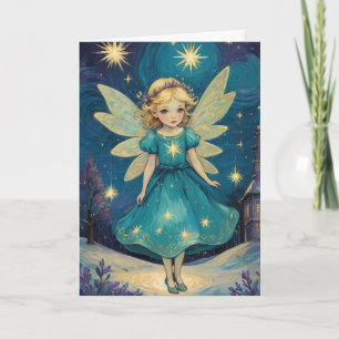 Vintage Christmas Fairy Victorian Personalised Card