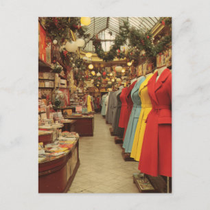 Vintage Christmas Fashion Arcade Postcard