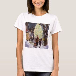 Vintage Christmas, Father Shopping with the Kids T-Shirt