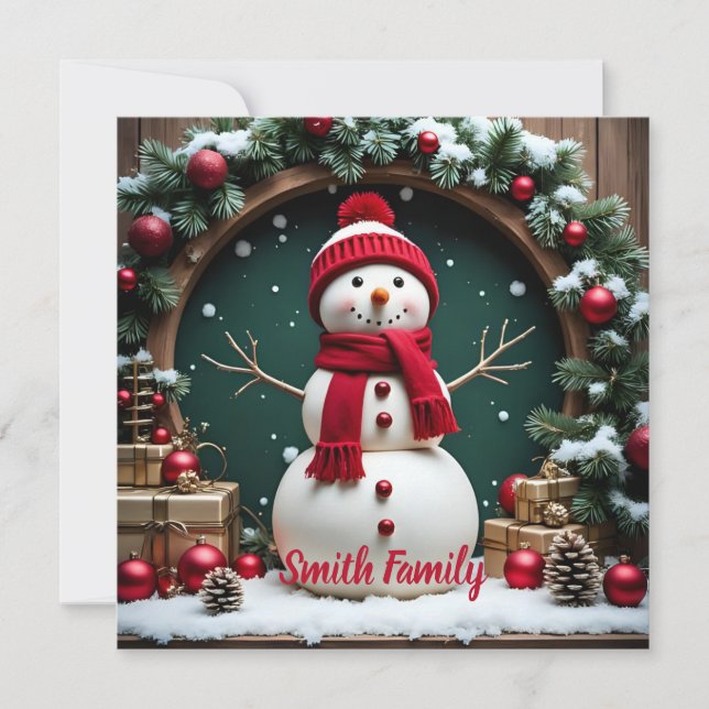 Vintage Christmas - Flat Card (Front)