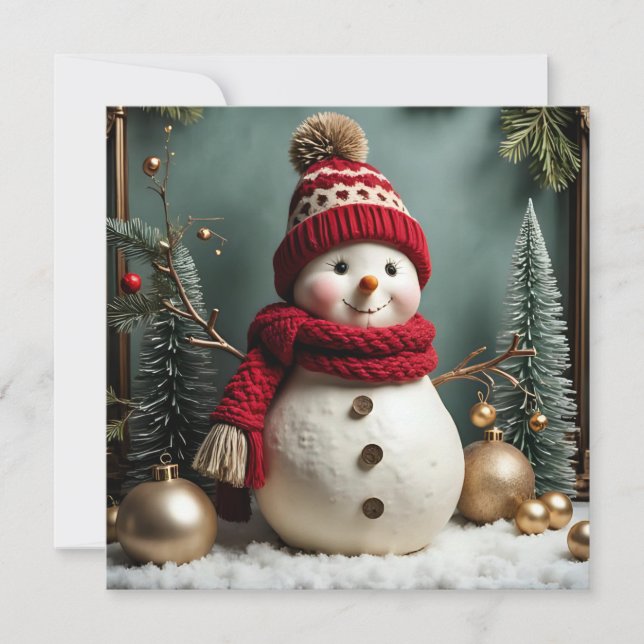 Vintage Christmas - Flat Card (Front)