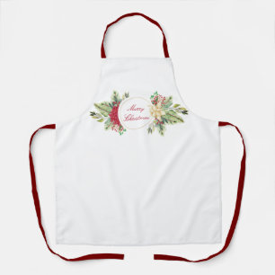 Vintage Christmas floral Apron